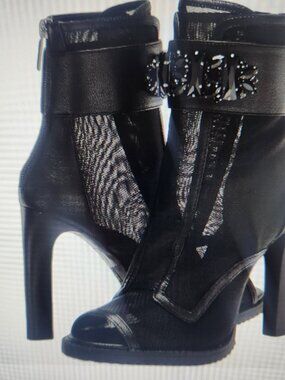 Karl Lagerfeld "Blaze" Open Toed Heeled Booties. NIB. Size 5